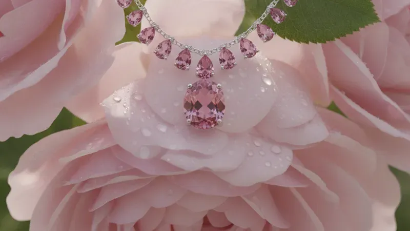 Collier Saphir Rose